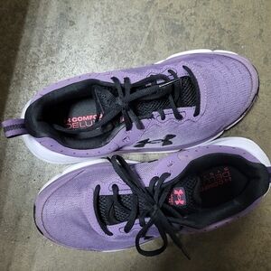 Under Armour Purple and Black Sneakers